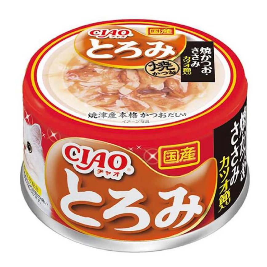 CIAO 貓罐頭 濃湯燒鰹魚 雞肉+木魚片 (A-48) 圖 1