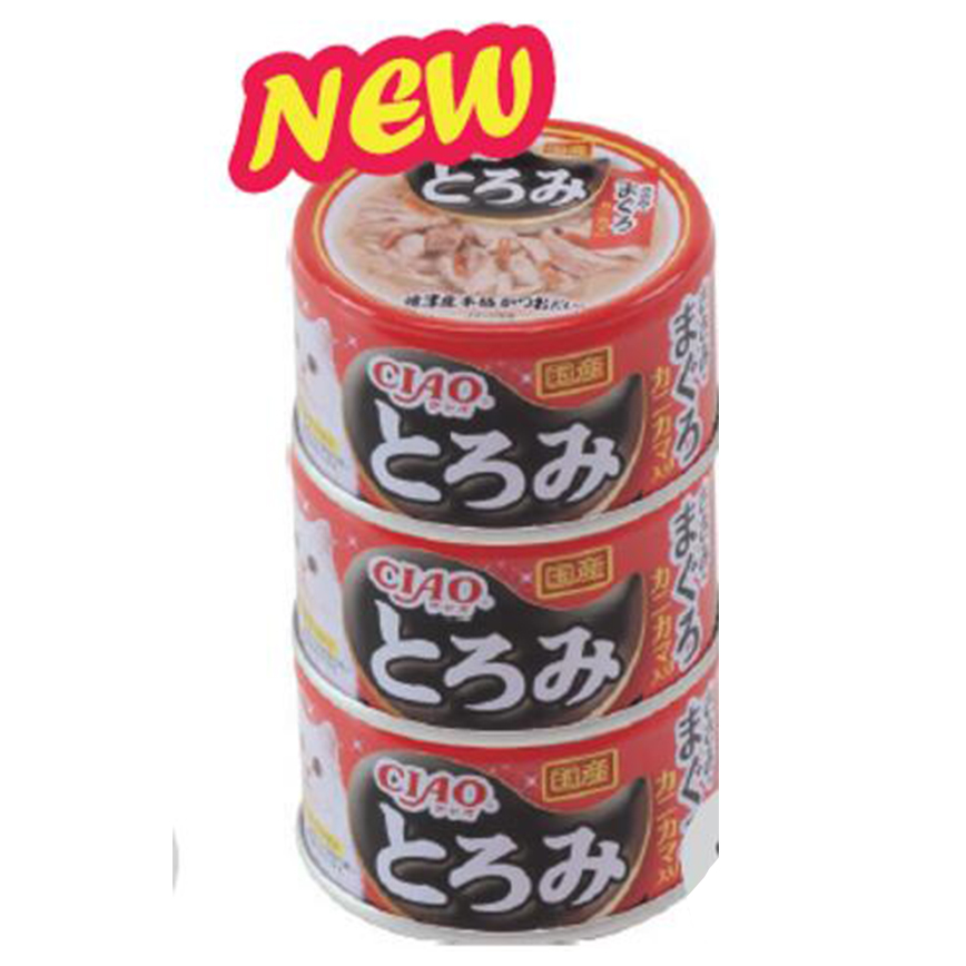 CIAO 貓罐頭 濃湯 雞肉 吞拿魚 蟹柳棒 80g 3罐入 (3A-43) 圖 1