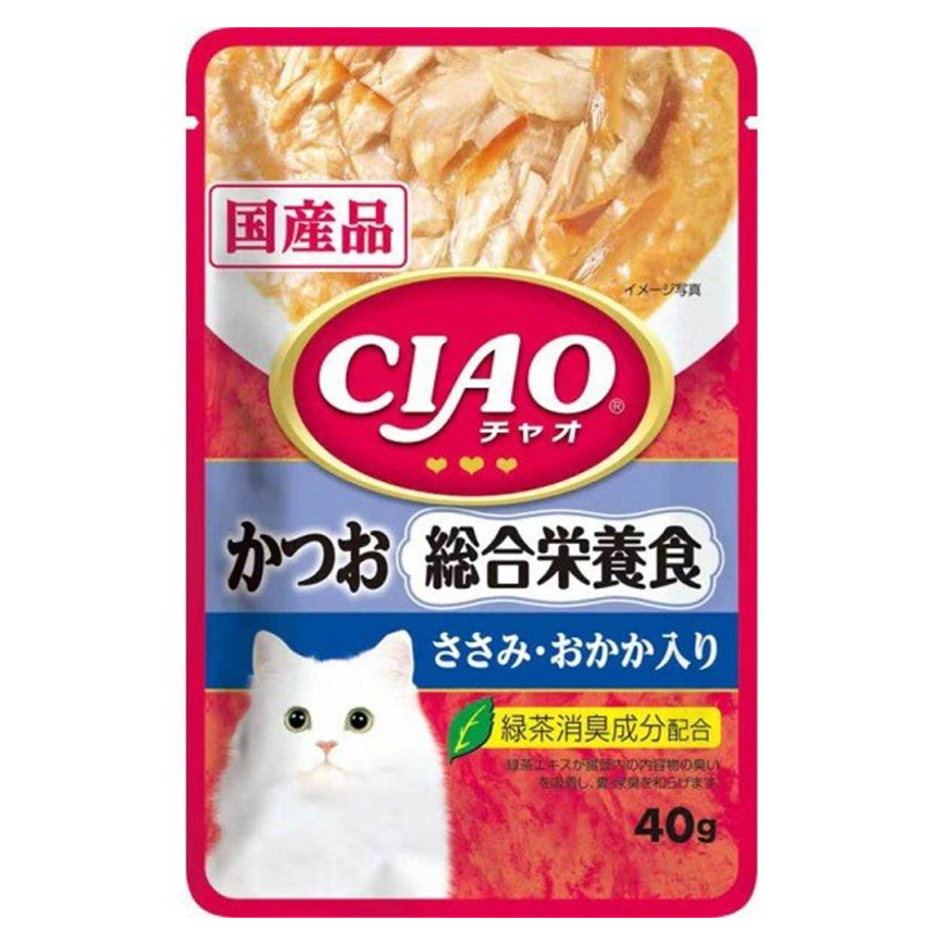 CIAO 日本貓濕糧 綜合營養食 鰹魚+雞肉+木魚 40g (IC-324) 圖 1