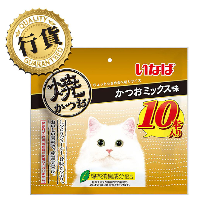 CIAO 貓零食 日本INABA燒鰹魚條 木魚片味 10支入 (QSC-253) 圖 1