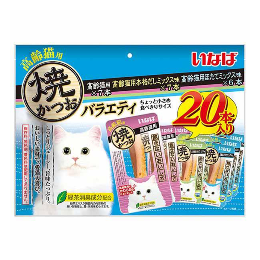 CIAO 貓零食 日本INABA燒鰹魚條 高齡貓用 20支入 (QSC-247) 圖 1