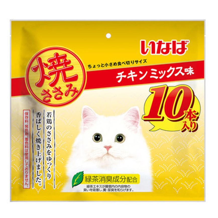 CIAO 貓零食 日本INABA燒雞柳條 雞肉味 10支入 (QSC-44) 圖 1