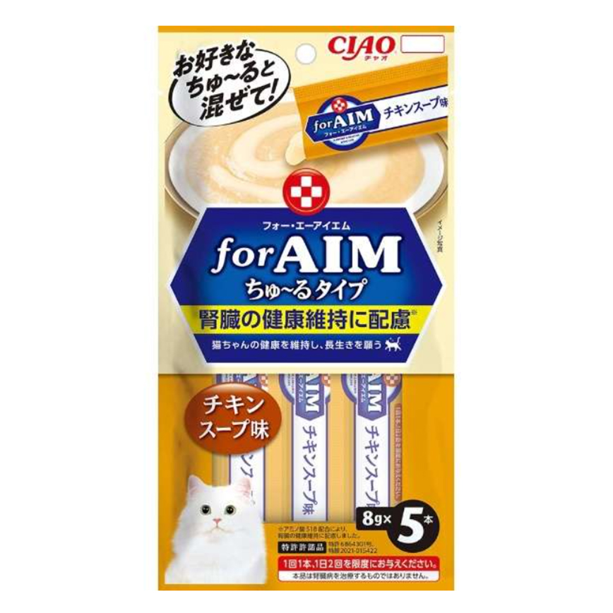 CIAO 貓零食 腎臟健康維持 S18氨基酸+雞湯味超奴 8g×5 (CA-07) 圖 1