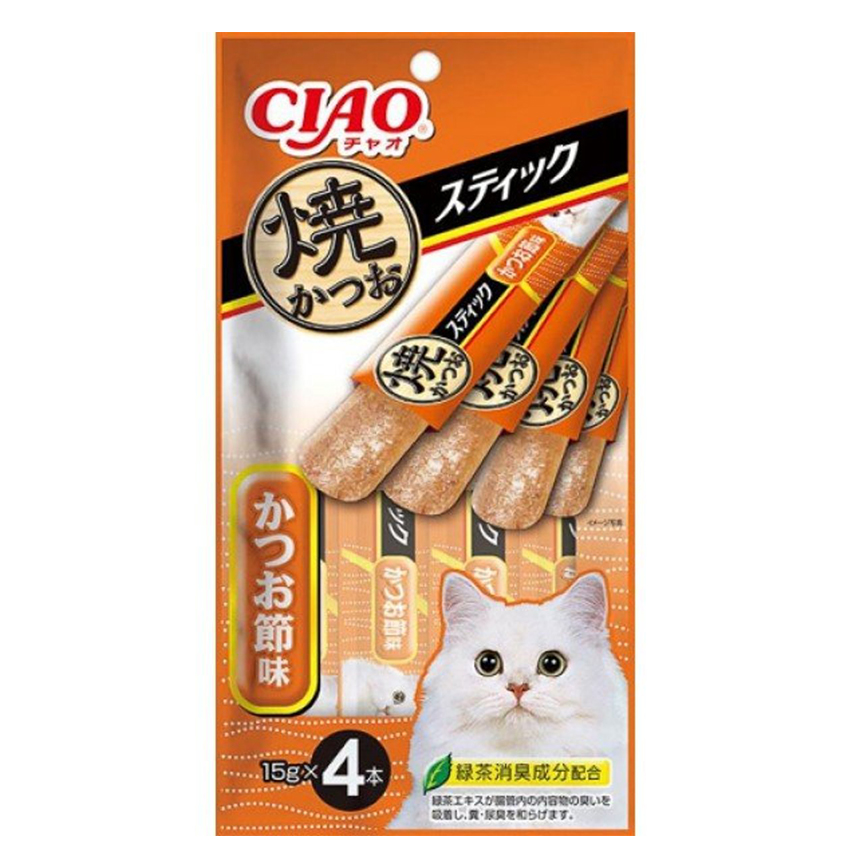 CIAO 貓零食 果凍片 燒鰹魚 鰹魚節味 15g×4 (TSC-141) 圖 1