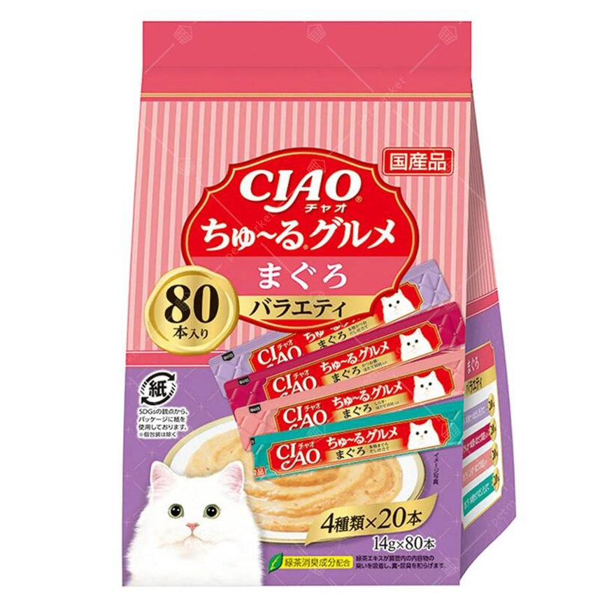 CIAO 貓零食 超奴PARTY MIX 吞拿魚醬 14g×80 (SC-451)