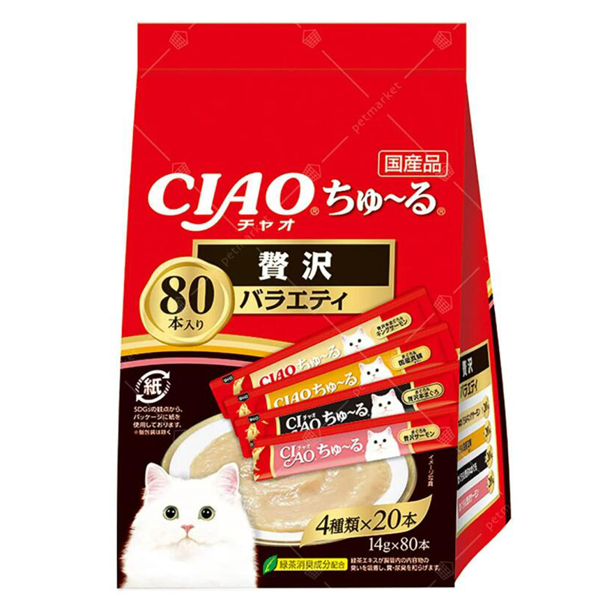 CIAO 貓零食 超奴PARTY MIX 奢華超奴醬 14g×80 (SC-453)