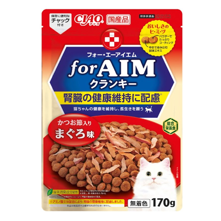 CIAO 貓糧 AIM夾心乾糧 木魚片+吞拿魚味 170g (CA-41) 圖 1