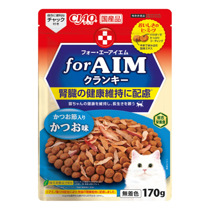 CIAO 貓糧 AIM夾心乾糧 木魚片+鰹魚味 170g (CA-42)