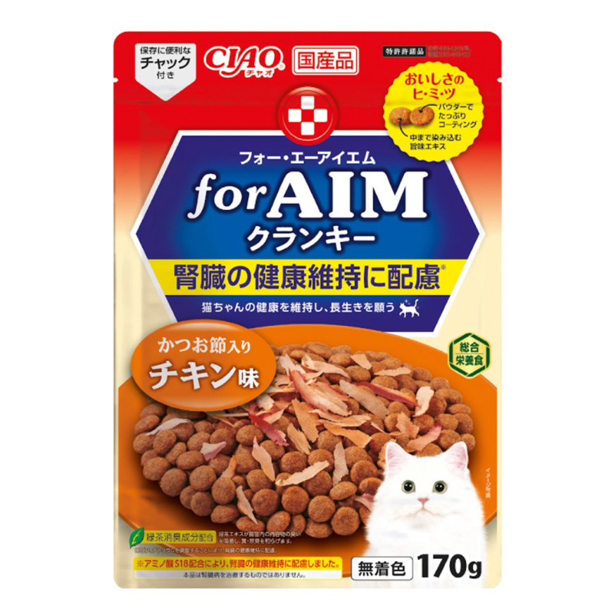 CIAO 貓糧 AIM夾心乾糧 木魚片+雞肉味 170g (CA-43)