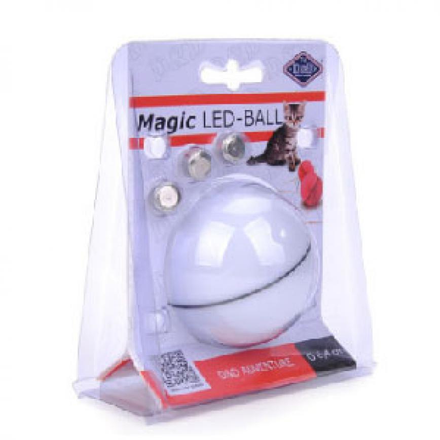 LED 貓玩具 閃光滾動發光球逗貓玩具 (白)