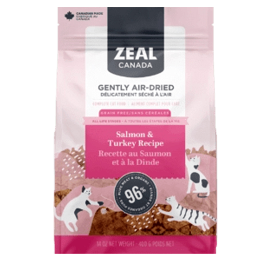 ZEAL 貓糧 加拿大無榖物風乾糧 三文魚火雞配方 14lb