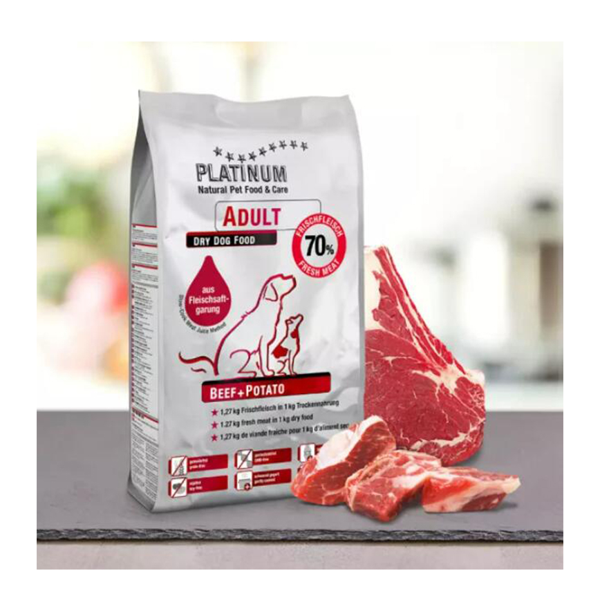 PLATINUM 狗糧 無穀物成犬配方 鮮牛肉 + 馬鈴薯 10kg 或 (2包5kg夾袋)