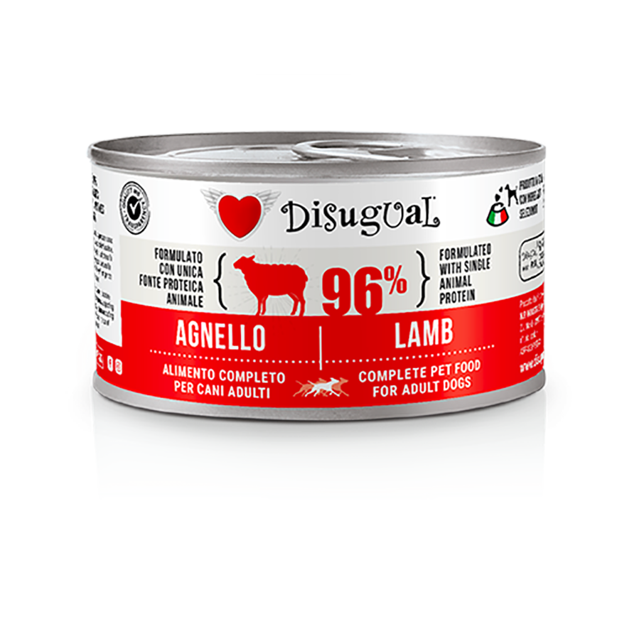 Disugual 意極鮮 狗罐頭 狗主食罐 96%極品鮮肉 單一蛋白配方 羊肉 150g (DSGV106) | 意大利製造