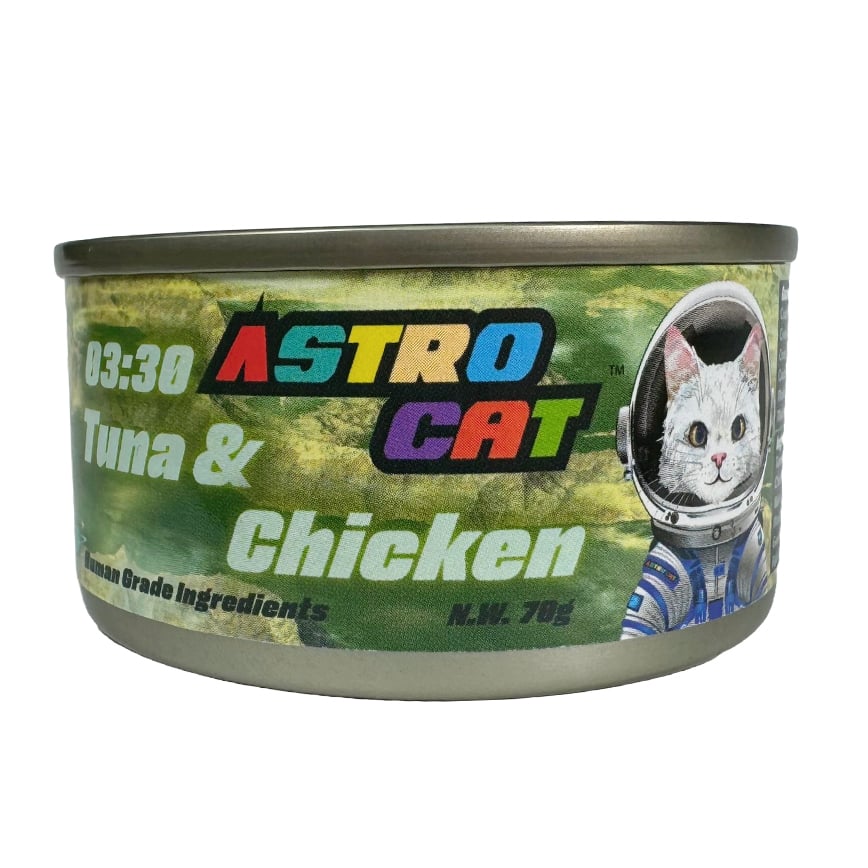 ASTRO CAT 貓罐頭 無穀物肉絲湯罐 雞肉+吞拿魚 70g (P00155-1)