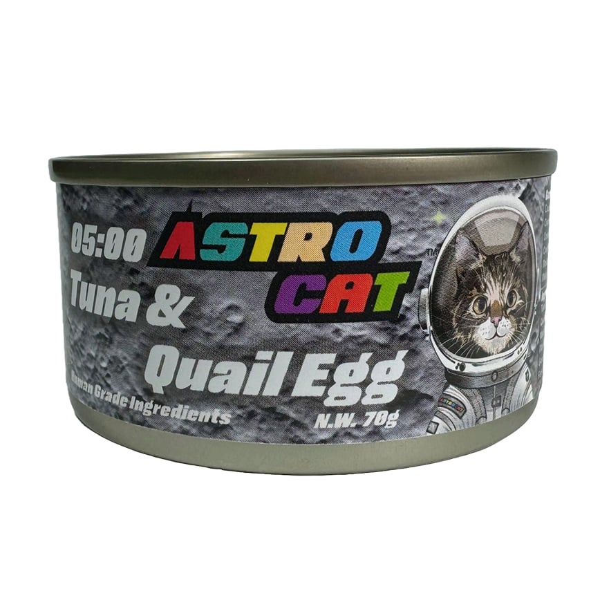 ASTRO CAT 貓罐頭 無穀物肉絲湯罐 鵪鶉蛋+吞拿魚 70g