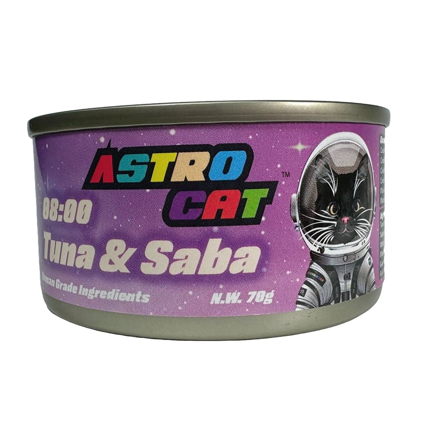ASTRO CAT 貓罐頭 無穀物肉絲湯罐 沙巴魚+吞拿魚 70g (P00158-1)