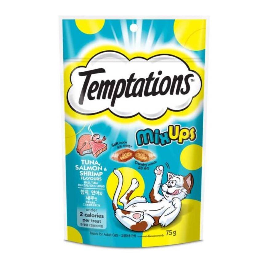Temptations 貓 吞拿魚蝦三文魚 75g
