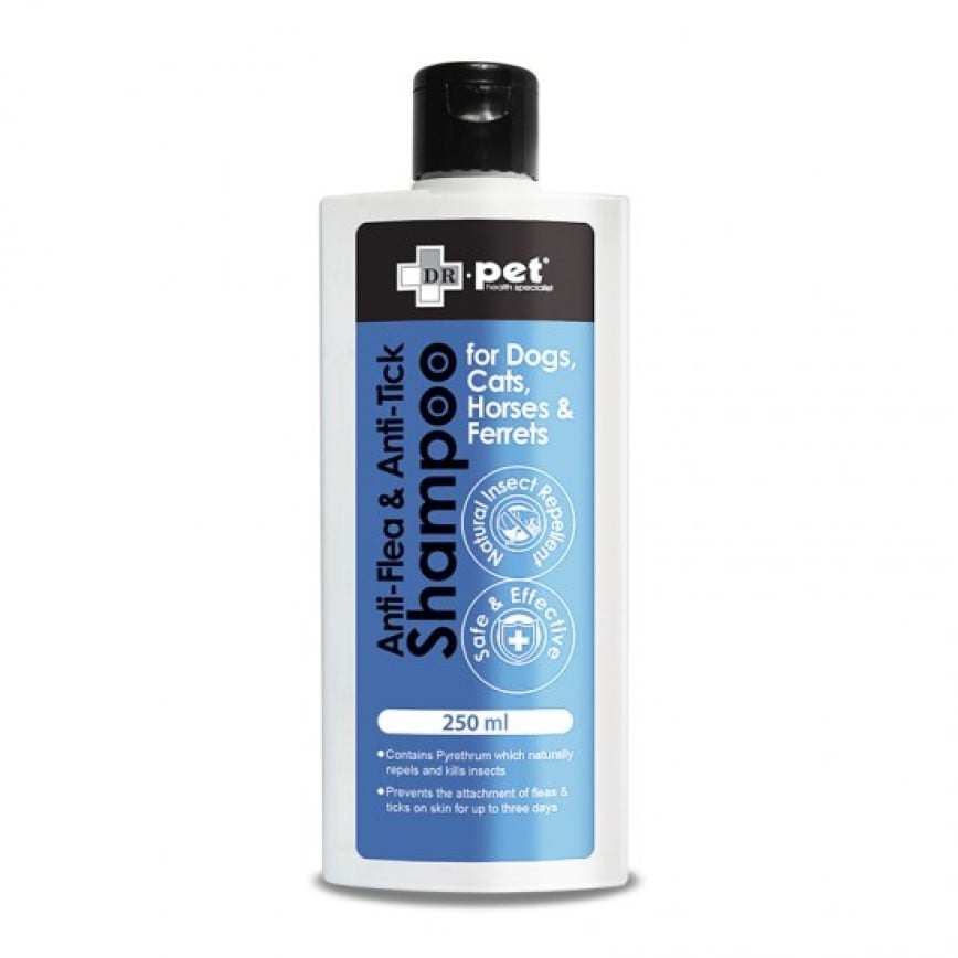 DR.pet 醫立得洗毛液 抗跳蚤及牛蜱配方 250ml (貓犬用) (DP0031A) (破損品)