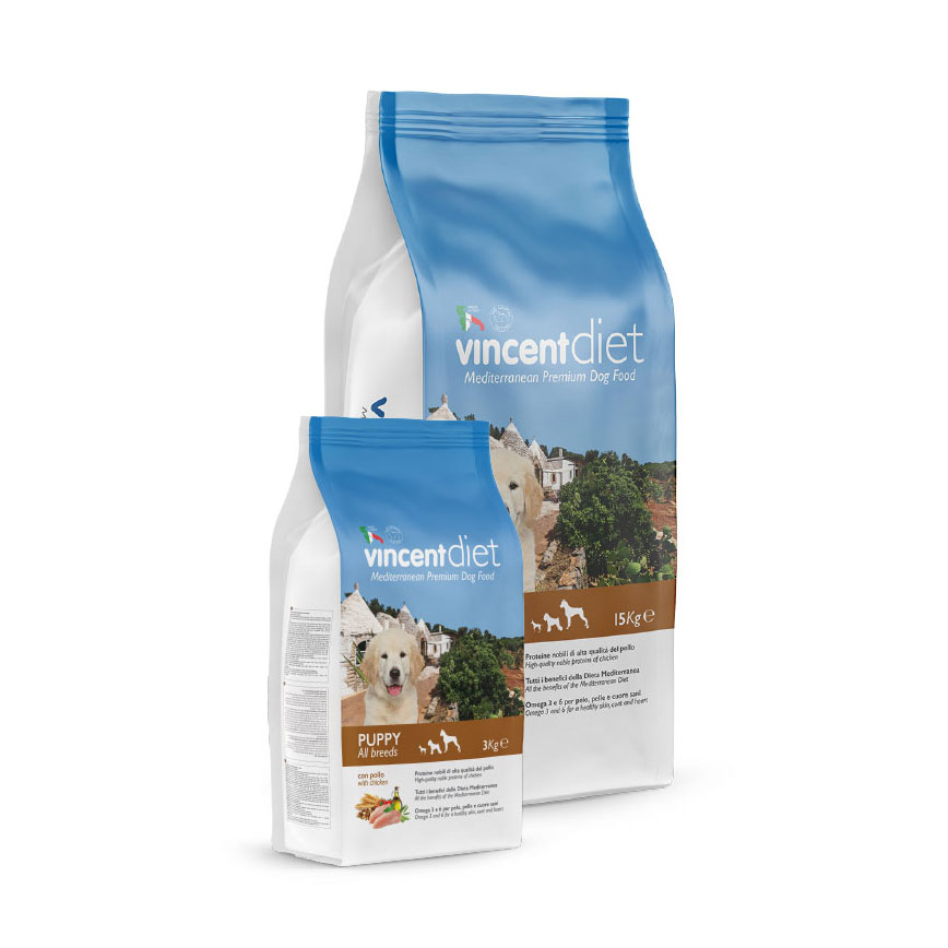 Vincent Diet 狗糧堡 狗糧 成犬全品種完整均衡營養配方 意大利製造 雞肉味 15kg - 限時體驗價