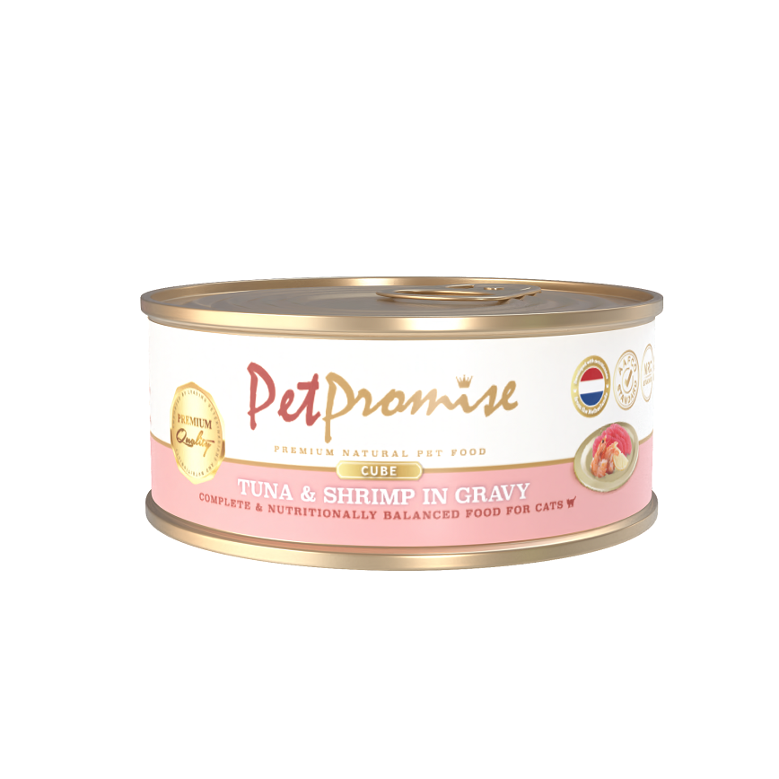 Pet Promise 吞拿魚蝦肉粒貓主食罐 40g