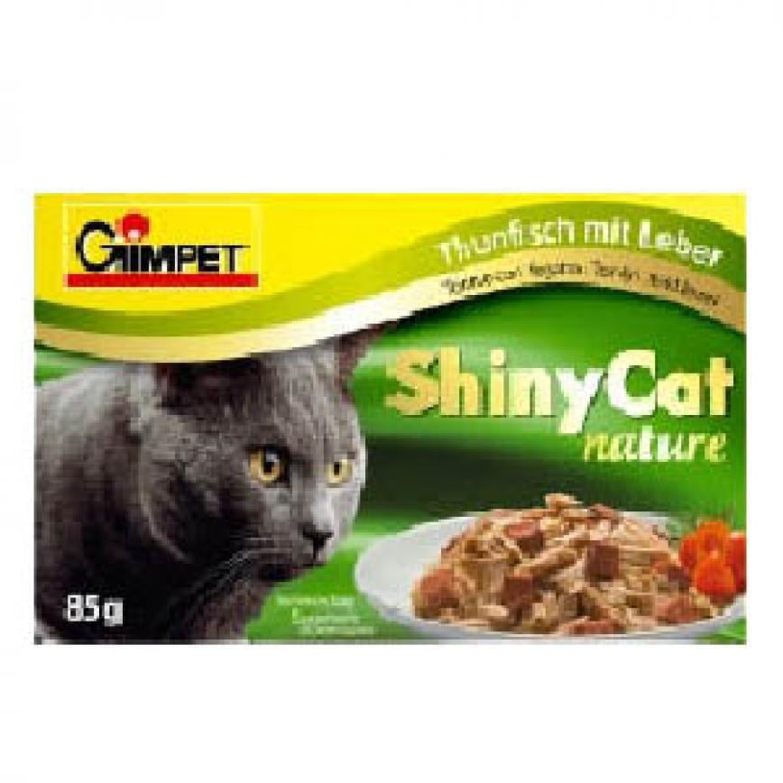 Gim Cat 貓罐頭 ShinyCat Nature 天然優質水煮罐 吞拿魚及迷你鳳尾魚 85g (綠) (GM412818)