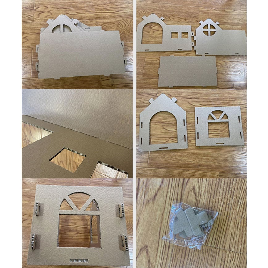 HelloDOG 玩具嚴選 瓦楞紙貓抓板 貓別墅貓屋 圖 3