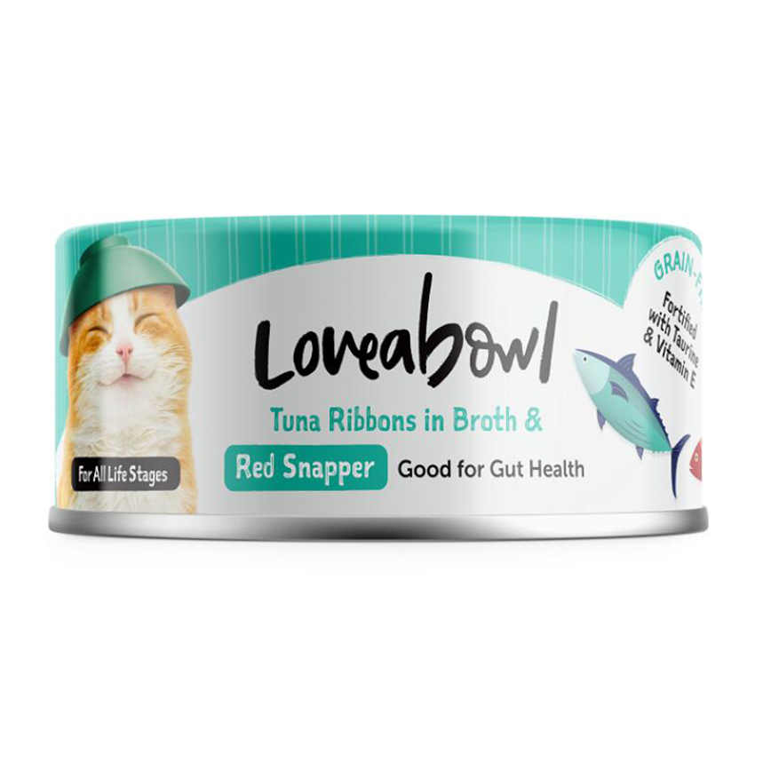 Loveabowl 貓罐頭 護毛吞拿魚紅鯛魚 70g (LBCE056) 圖 1