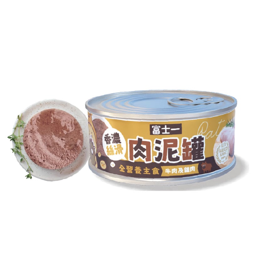 富士一 貓罐頭 全營養主食罐 AAFCO+NRC 標準 牛肉及雞肉肉泥 40g - 限時試食價 圖 1
