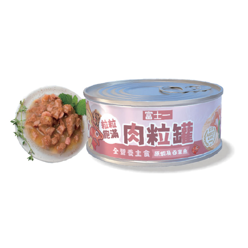 富士一 貓罐頭 全營養主食罐 吞拿魚及沙甸魚肉粒 80g