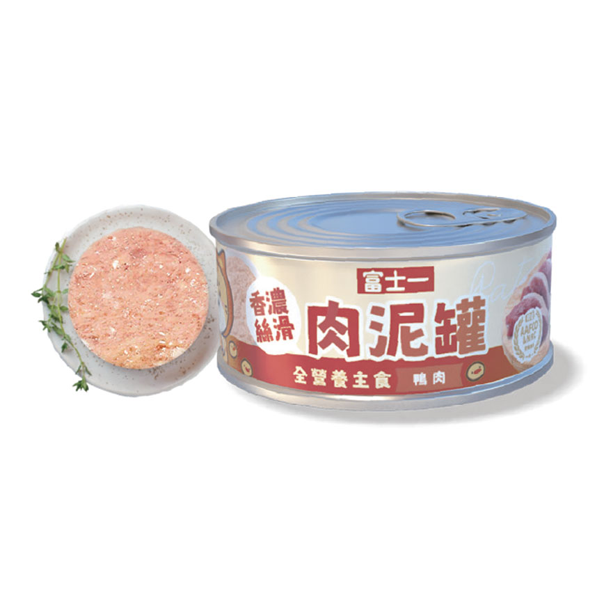 富士一 貓罐頭 全營養主食罐 鴨肉肉泥 80g
