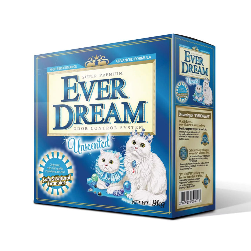 EVERDREAM 美國 藍夢貓砂 極速凝結 礦物貓砂 清香除臭因子 藍色 19.8lbs (9kg) - 試用優惠