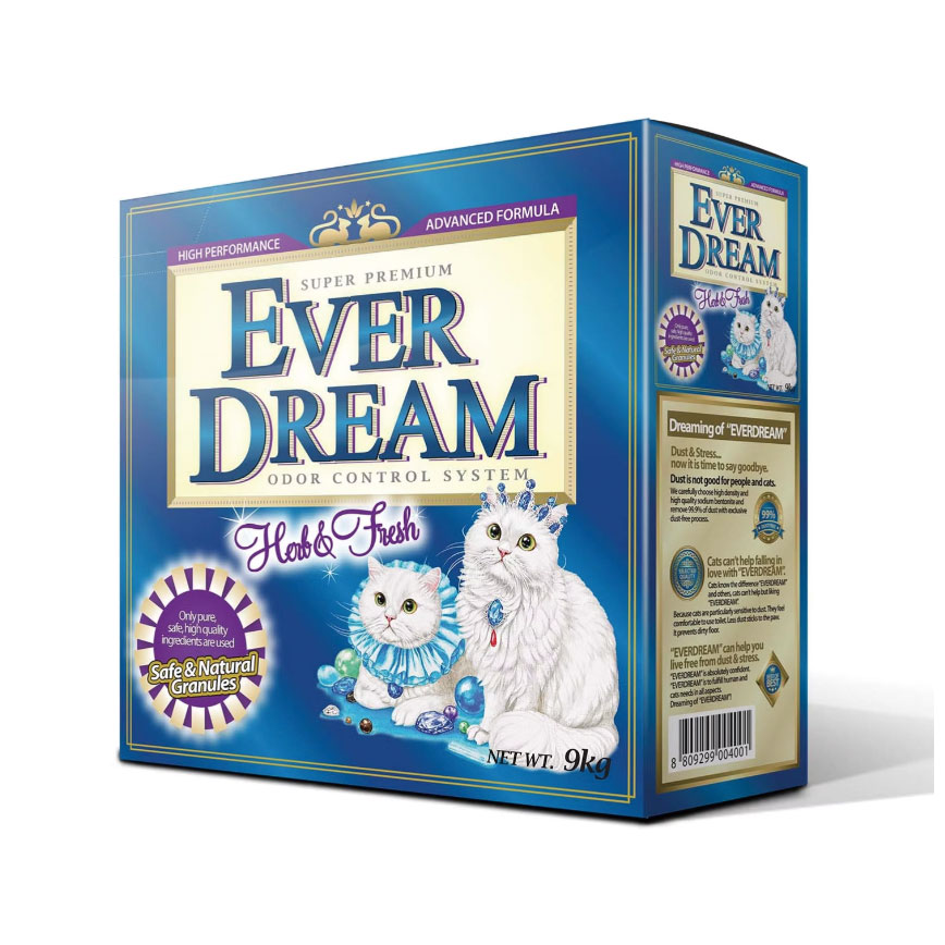 EVERDREAM 美國 藍夢貓砂極速凝結 礦物貓砂 草本清香 紫色 19.8lbs (9kg) - 試用優惠