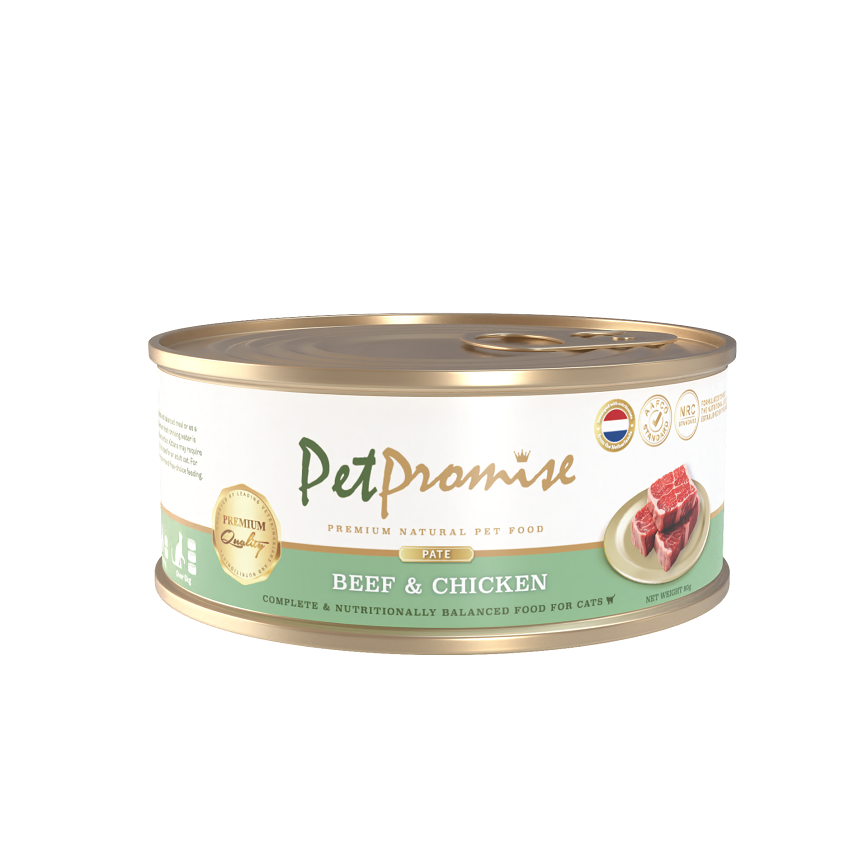 Pet Promise 貓罐頭 荷蘭罐 AAFCO 主食罐 牛肉及雞肉肉醬 80g - 限時試食價 圖 2