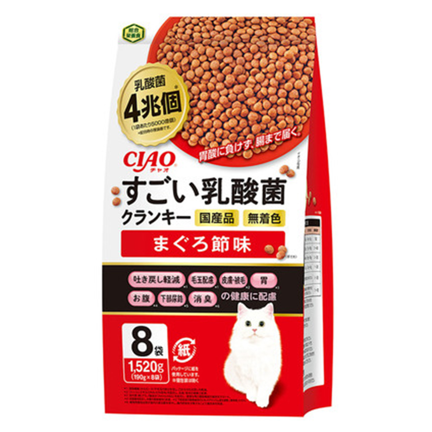 CIAO 貓糧 日本2兆個乳酸菌 新產品 190g×8袋 (P-311)