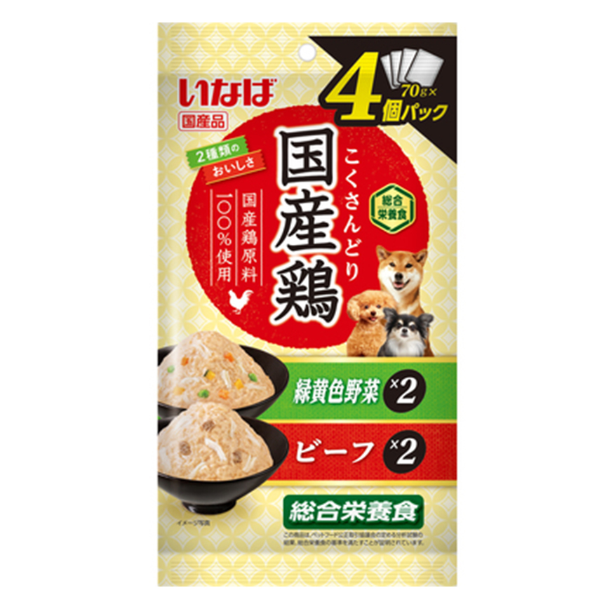 CIAO 狗肉泥 日本INABA 新產品 70g×4袋 (DRP-141) 圖 1