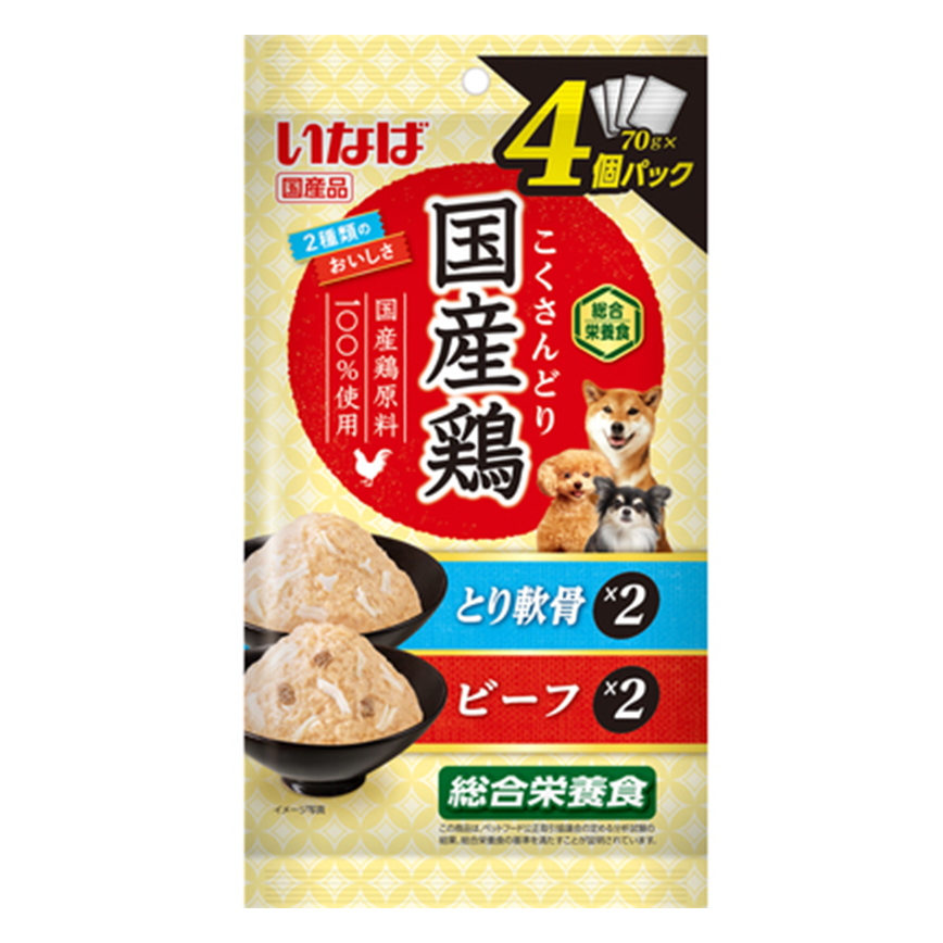 CIAO 狗肉泥 日本INABA 新產品 70g×4袋 (DRP-142) 圖 1