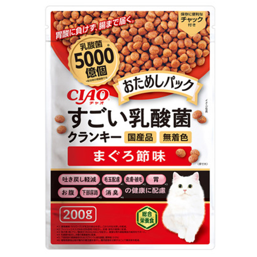 CIAO 貓糧 5000億個乳酸菌健腸配方 吞拿魚味 200g (P-307)