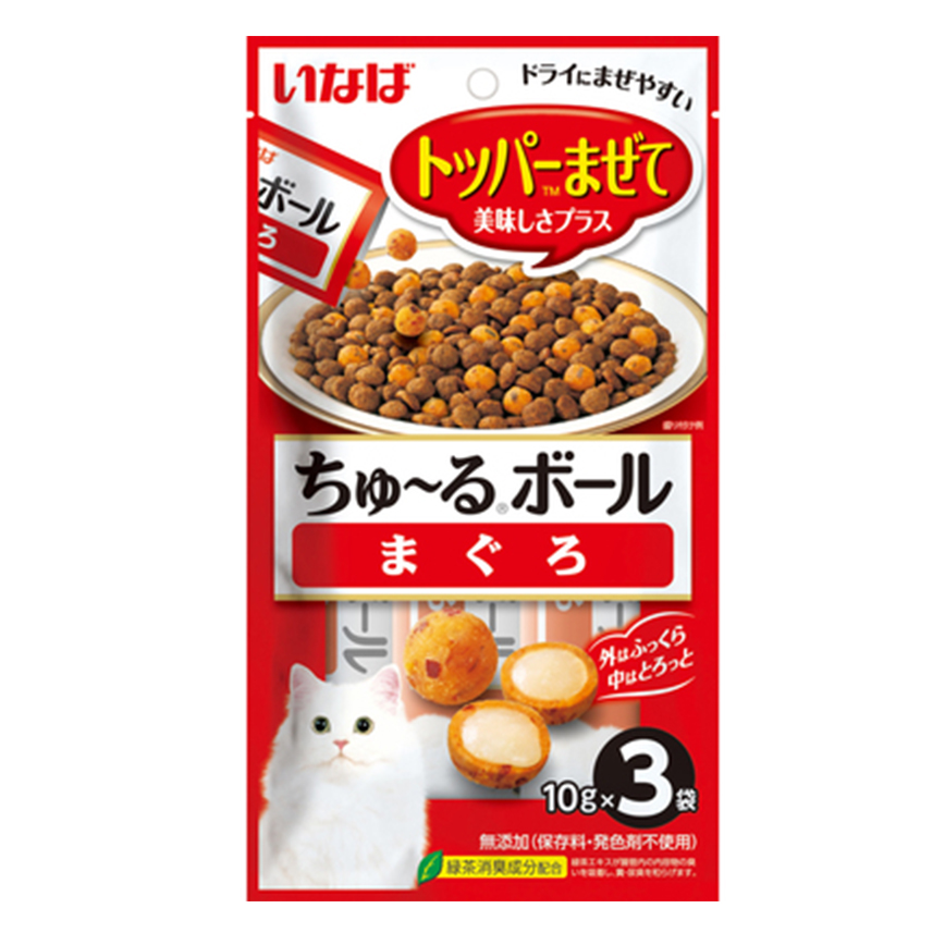 CIAO 貓零食 軟心粒粒 吞拿魚味 10g×3袋 (QSC-321)