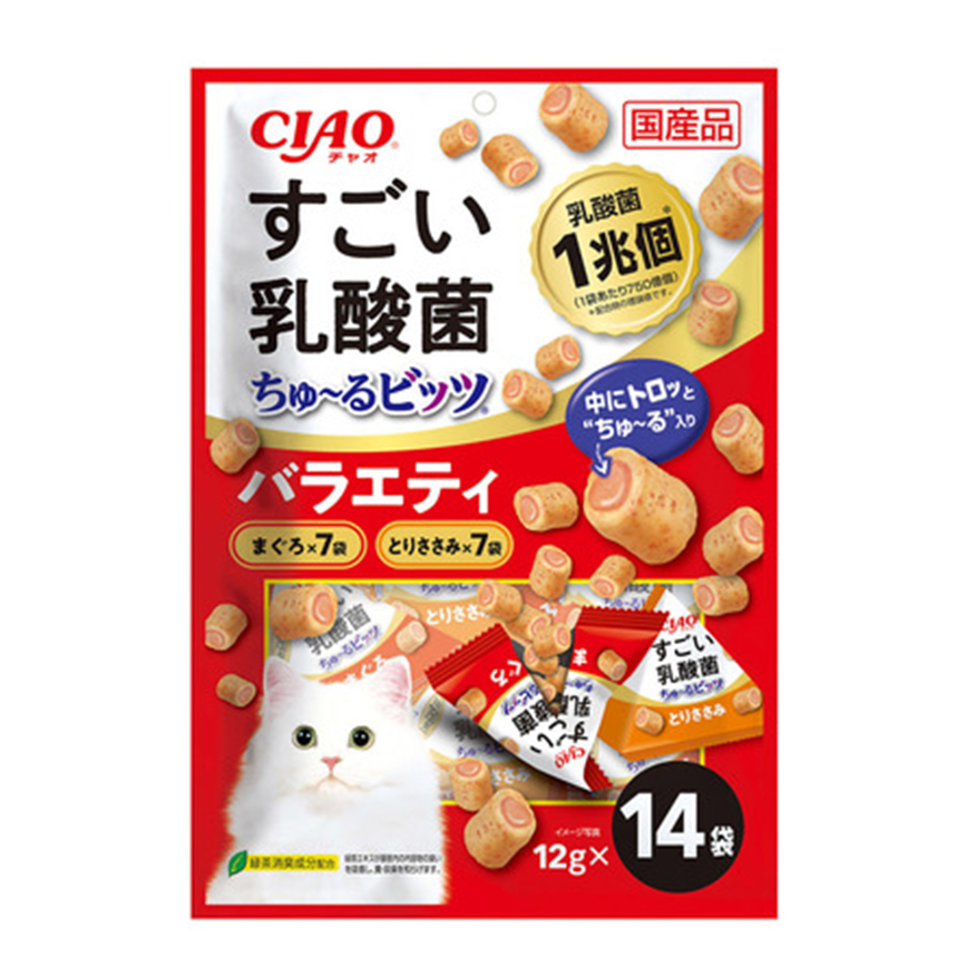 CIAO 貓零食 夾心餅 海鮮及雞肉混合味 12g×14袋 (CS-216)