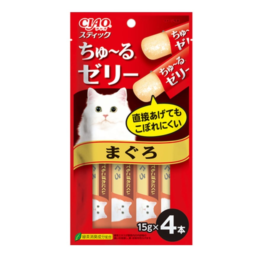 CIAO 啫喱果凍棒 吞拿魚味 15g×4(紅)