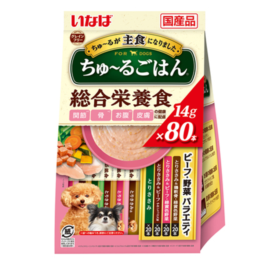 CIAO 狗肉泥 日本INABA 新產品 14g×80本 (DS-175) 圖 1