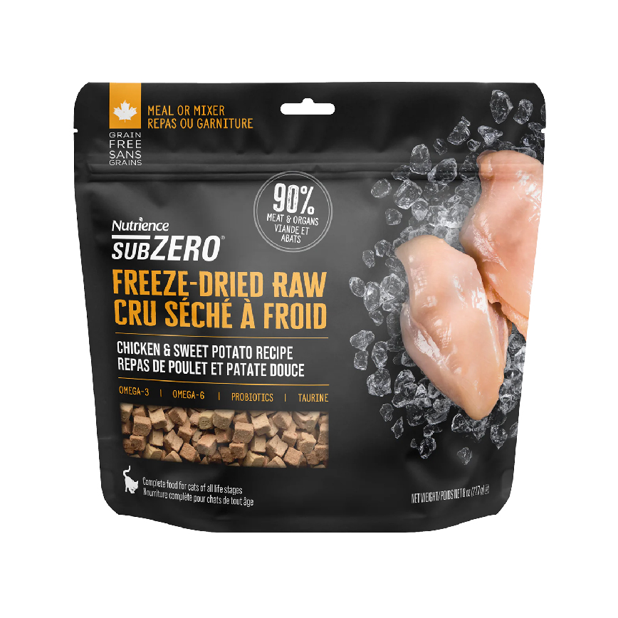 Nutrience SUBZERO 全天然凍乾生肉貓糧 鮮雞肉&甘薯 113g (C2586)