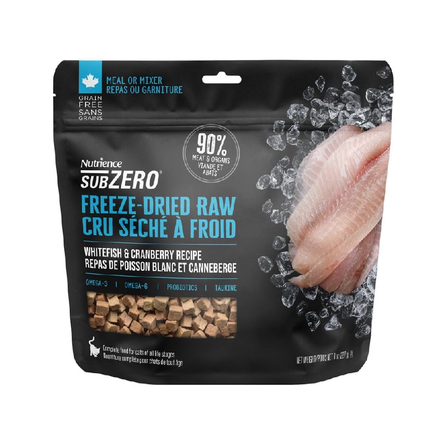 Nutrience SUBZERO 全天然凍乾生肉貓糧 白魚蔓越莓 113g (C2588)