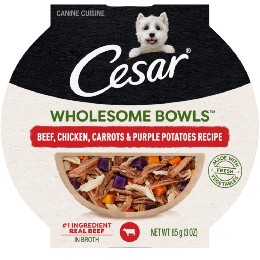 Cesar西莎 鮮肉主食碗 牛肉及蔬菜(胡蘿蔔+紫薯) 85g (10224572)