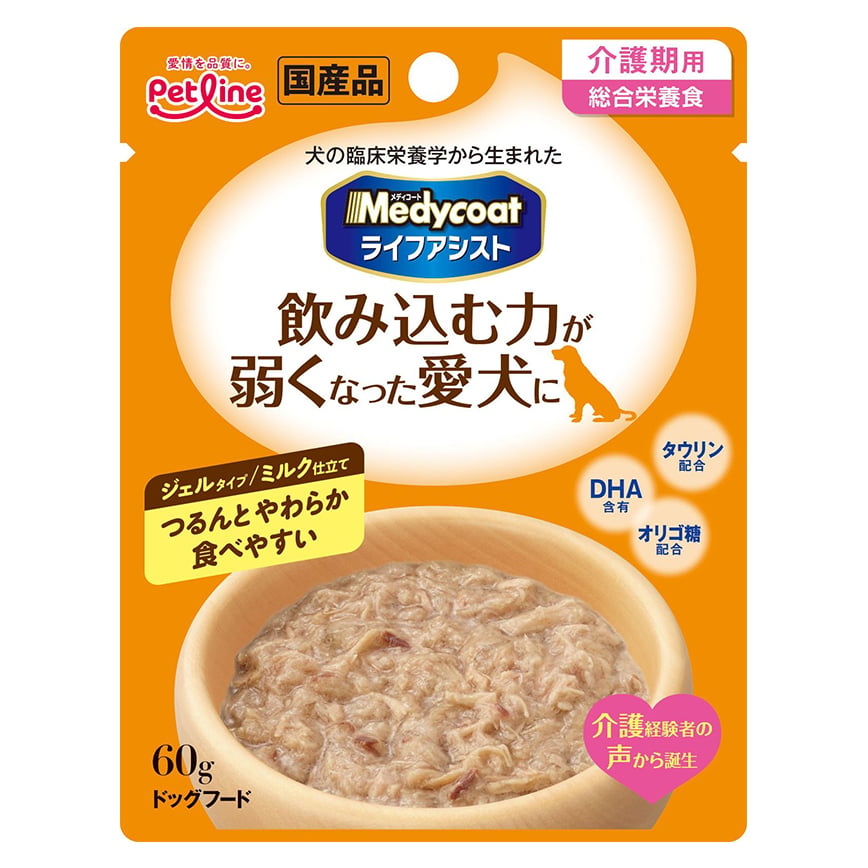 日本Petline 介護期用狗濕糧 吞拿魚/雞肉 牛奶味 60g (PL-MCL2) 