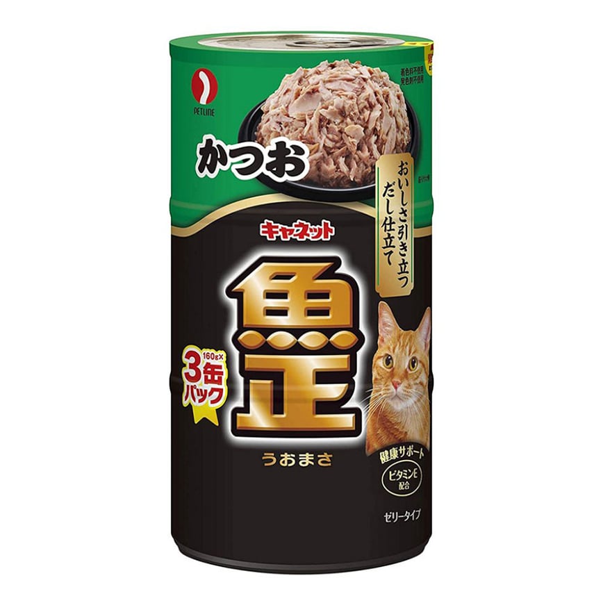 日本Petline 貓罐頭 魚正 鰹魚 160g x3 (PLC-UM62)