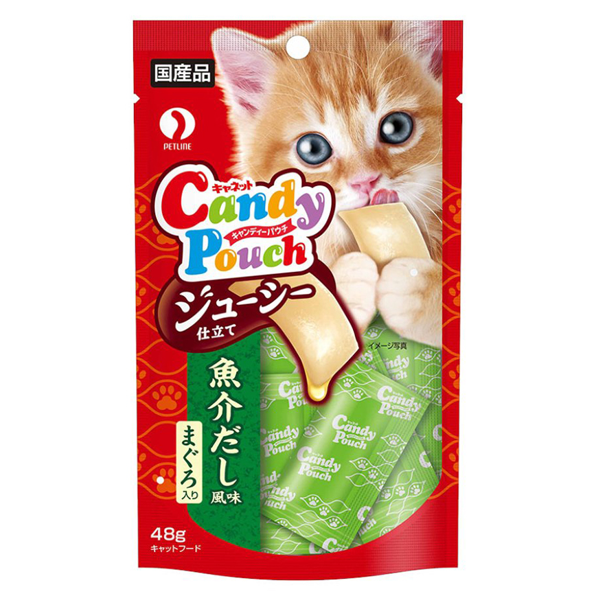 日本Petline 貓零食 貓糖果 魚介湯味 吞拿魚入 3gx16 (PL-CCP12) 