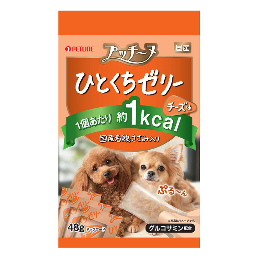 日本Petline 狗零食 [一口啫喱] 嫩雞+芝士味 (葡萄糖胺配合) 48g (PL-PI319) 
