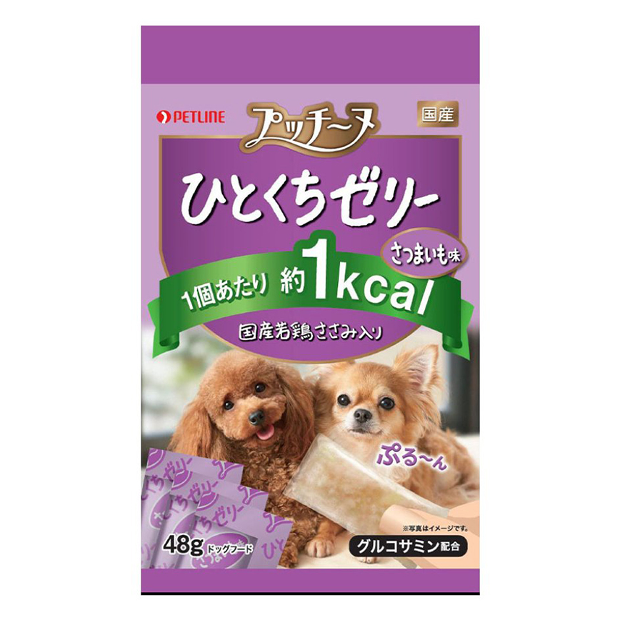 日本Petline 狗零食 [一口啫喱] 嫩雞+甜薯 (葡萄糖胺配合) 48g (PL-PI320) 