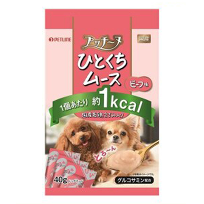 日本Petline 狗零食 [一口慕絲] 嫩雞+牛肉味 (葡萄糖胺配合) 40g (PL-PI321) 